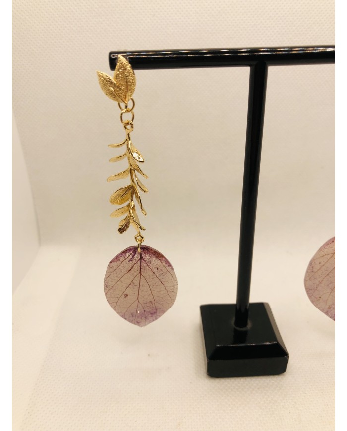 EDICIÓN LIMITADA pendientes artesanos de hoja natural