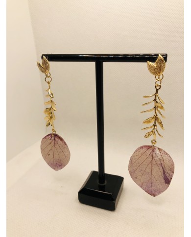 EDICIÓN LIMITADA pendientes artesanos de hoja natural