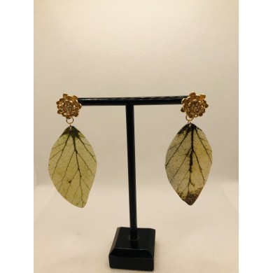EDICIÓN LIMITADA pendientes artesanos de hoja natural
