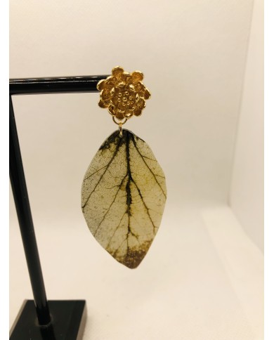 EDICIÓN LIMITADA pendientes artesanos de hoja natural