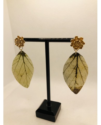 EDICIÓN LIMITADA pendientes artesanos de hoja natural