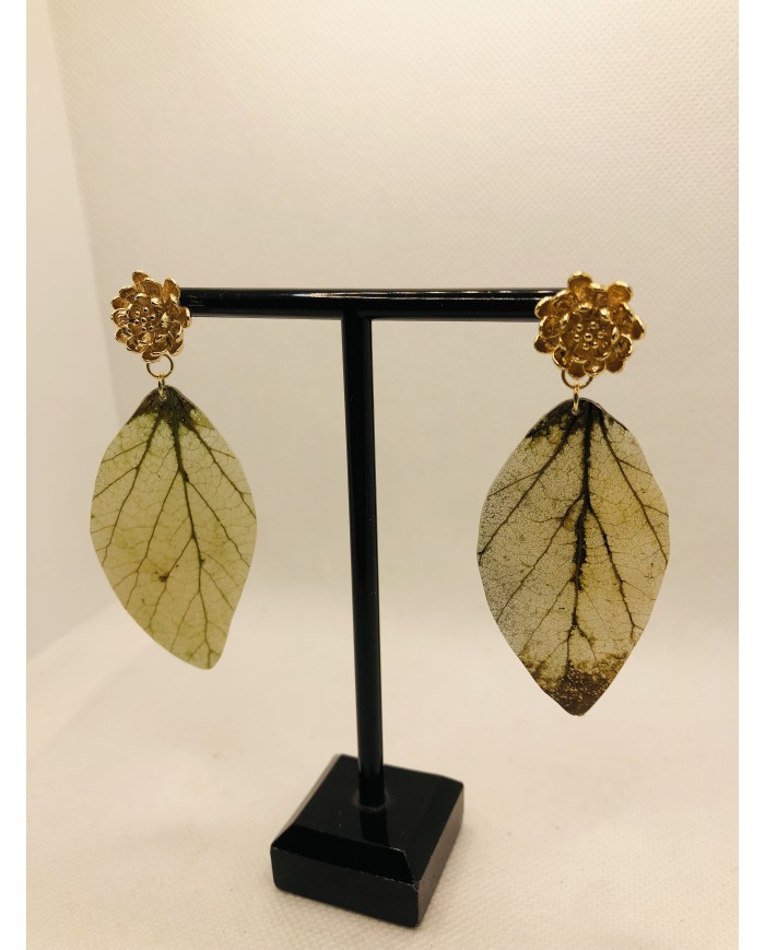 EDICIÓN LIMITADA pendientes artesanos de hoja natural