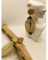 EDICIÓN LIMITADA pendientes artesanos de hoja natural