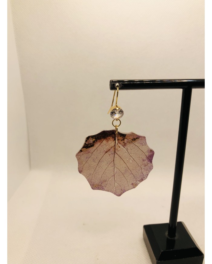 EDICIÓN LIMITADA pendientes artesanos de hoja de álamo