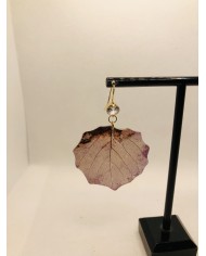 EDICIÓN LIMITADA pendientes artesanos de hoja de álamo