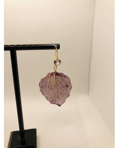 EDICIÓN LIMITADA pendientes artesanos de hoja de álamo