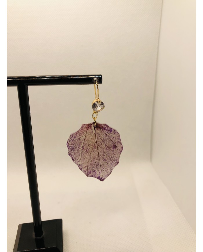 EDICIÓN LIMITADA pendientes artesanos de hoja de álamo