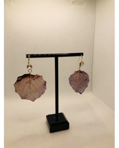 EDICIÓN LIMITADA pendientes artesanos de hoja de álamo