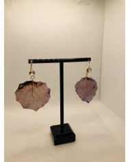 EDICIÓN LIMITADA pendientes artesanos de hoja de álamo