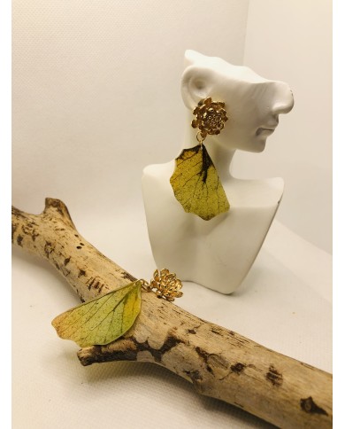 EDICIÓN LIMITADA pendientes artesanos de hoja natural