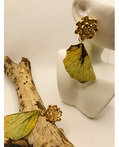EDICIÓN LIMITADA pendientes artesanos de hoja natural