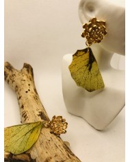 EDICIÓN LIMITADA pendientes artesanos de hoja natural