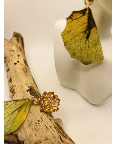 EDICIÓN LIMITADA pendientes artesanos de hoja natural
