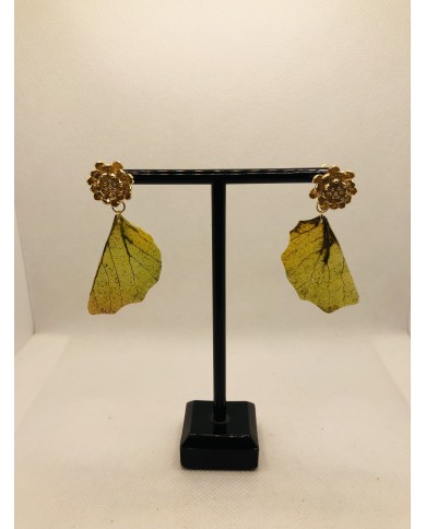 EDICIÓN LIMITADA pendientes artesanos de hoja natural