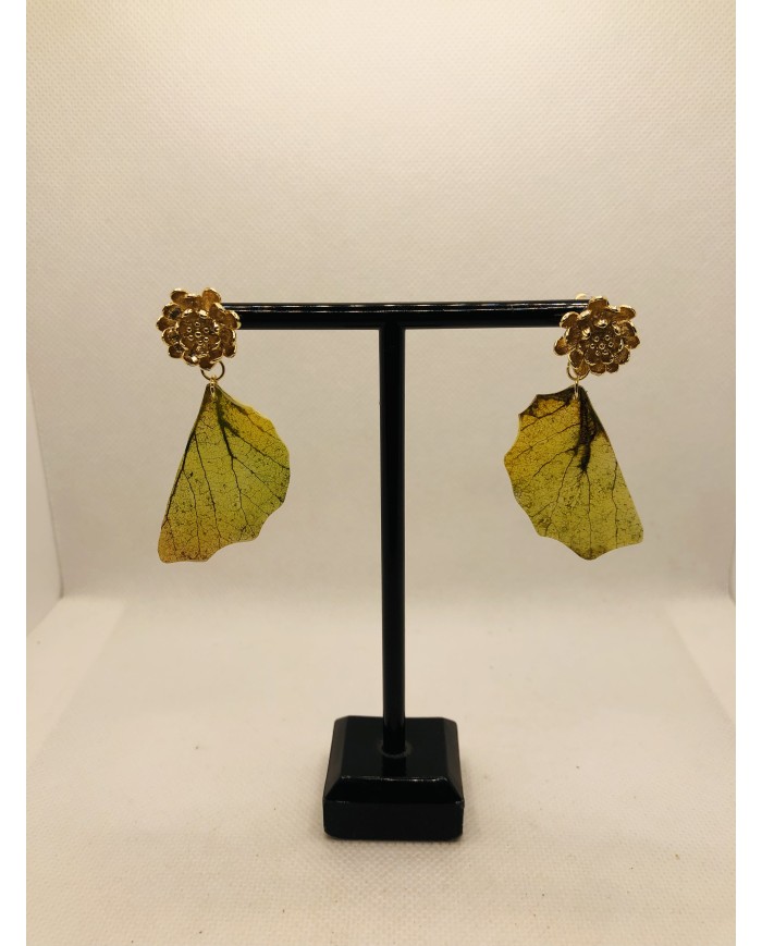 EDICIÓN LIMITADA pendientes artesanos de hoja natural