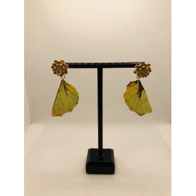 EDICIÓN LIMITADA pendientes artesanos de hoja natural