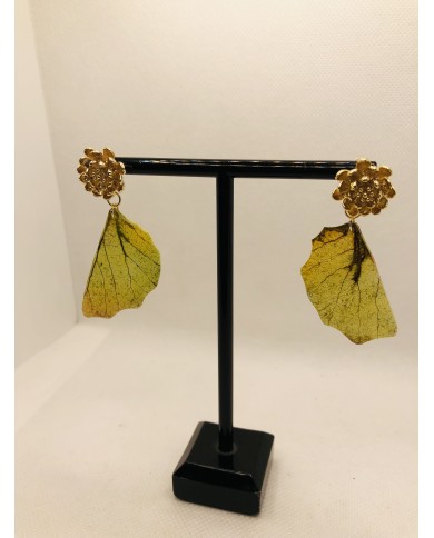 EDICIÓN LIMITADA pendientes artesanos de hoja natural