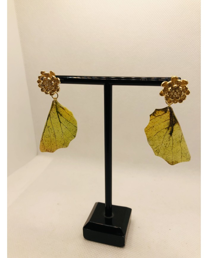 EDICIÓN LIMITADA pendientes artesanos de hoja natural