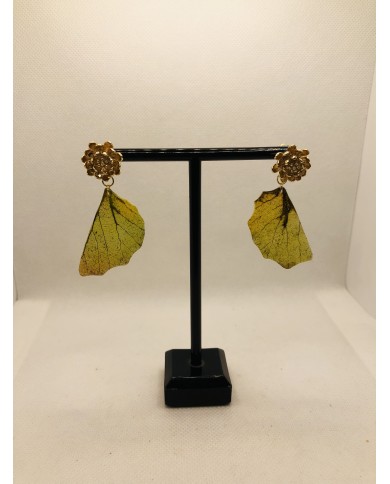 EDICIÓN LIMITADA pendientes artesanos de hoja natural