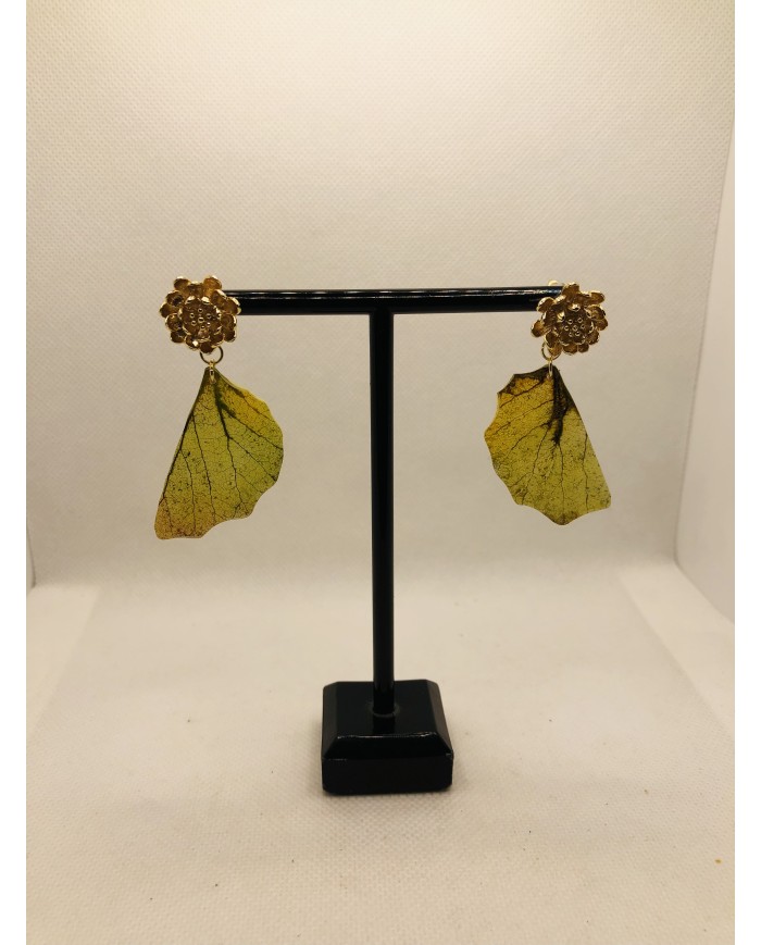 EDICIÓN LIMITADA pendientes artesanos de hoja natural