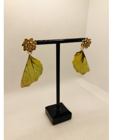 EDICIÓN LIMITADA pendientes artesanos de hoja natural