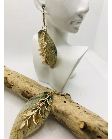 EDICIÓN LIMITADA pendientes de hoja natural