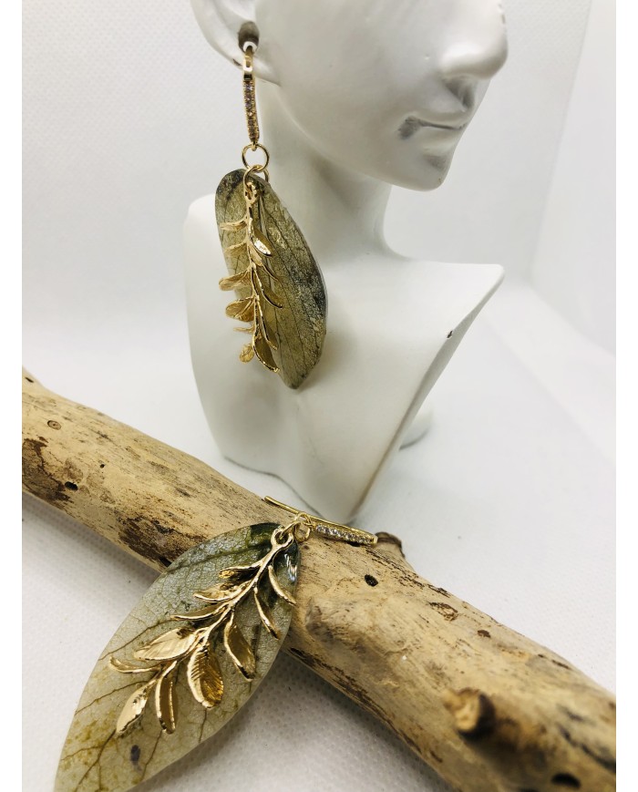 EDICIÓN LIMITADA pendientes de hoja natural