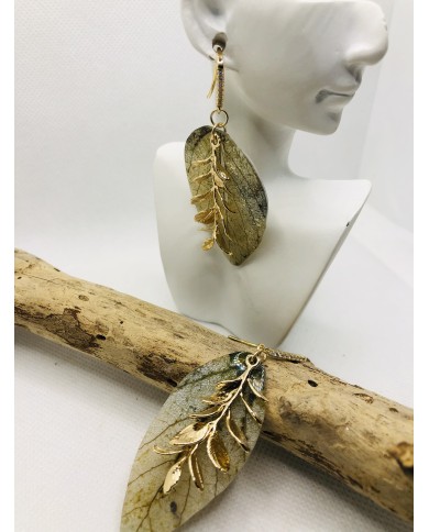 EDICIÓN LIMITADA pendientes de hoja natural