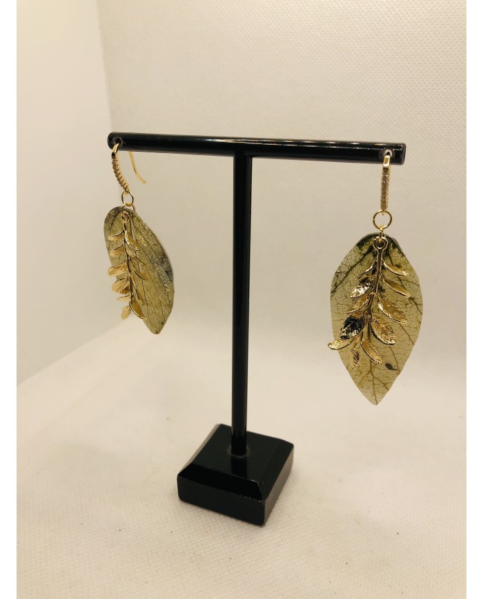 EDICIÓN LIMITADA pendientes de hoja natural