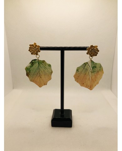 EDICIÓN LIMITADA pendientes artesanos de hoja natural