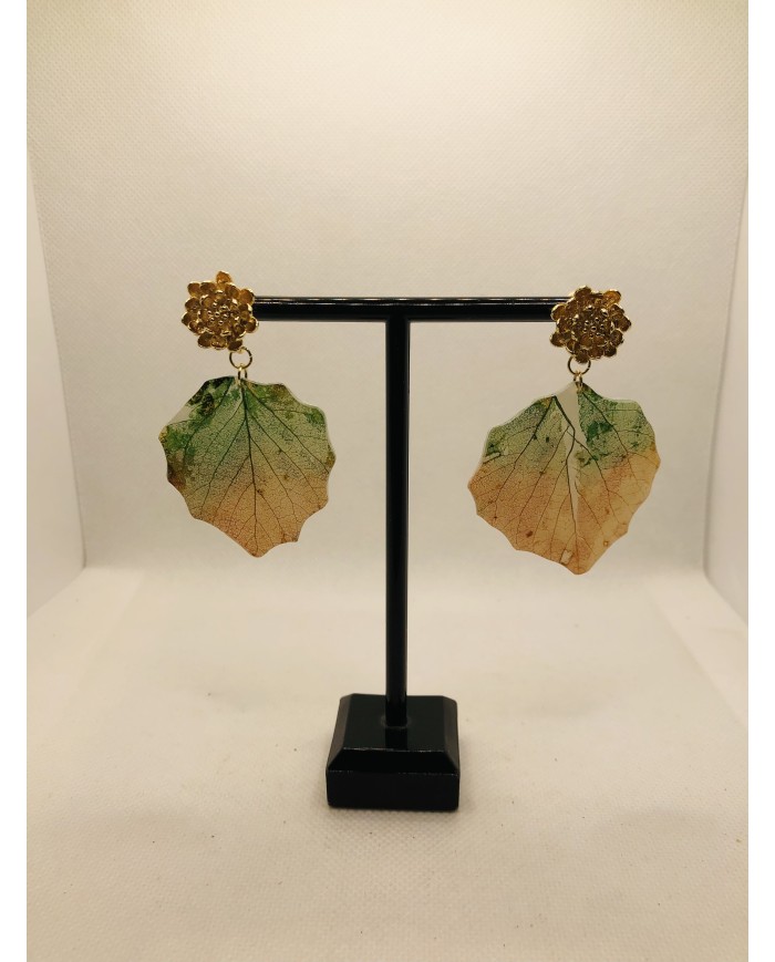 EDICIÓN LIMITADA pendientes artesanos de hoja natural
