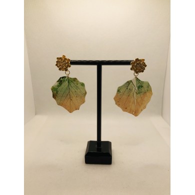 EDICIÓN LIMITADA pendientes artesanos de hoja natural