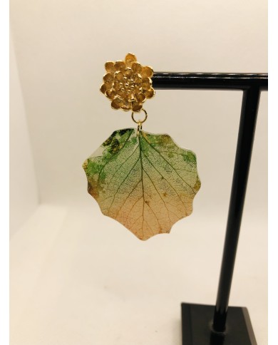 EDICIÓN LIMITADA pendientes artesanos de hoja natural