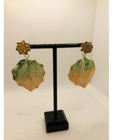EDICIÓN LIMITADA pendientes artesanos de hoja natural