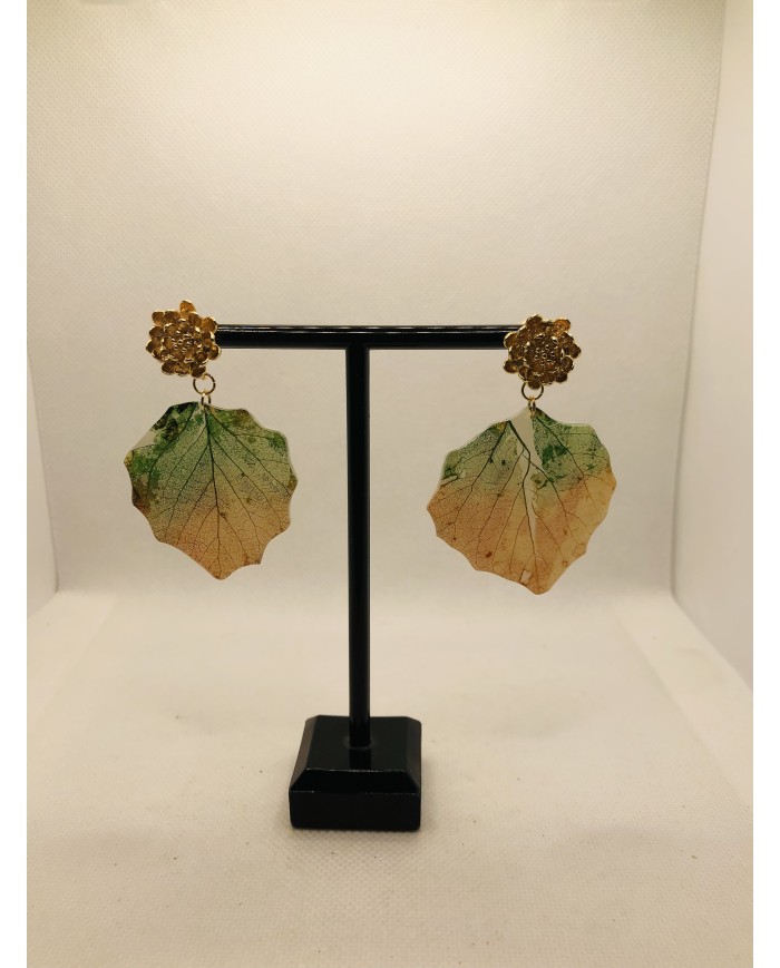 EDICIÓN LIMITADA pendientes artesanos de hoja natural