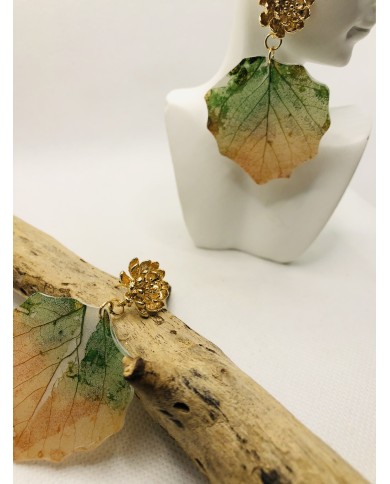 EDICIÓN LIMITADA pendientes artesanos de hoja natural