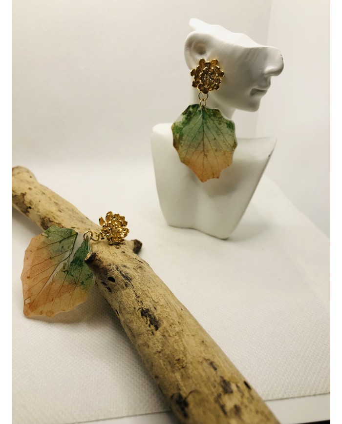 EDICIÓN LIMITADA pendientes artesanos de hoja natural