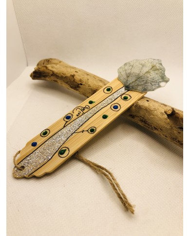 Marcapáginas de hoja natural