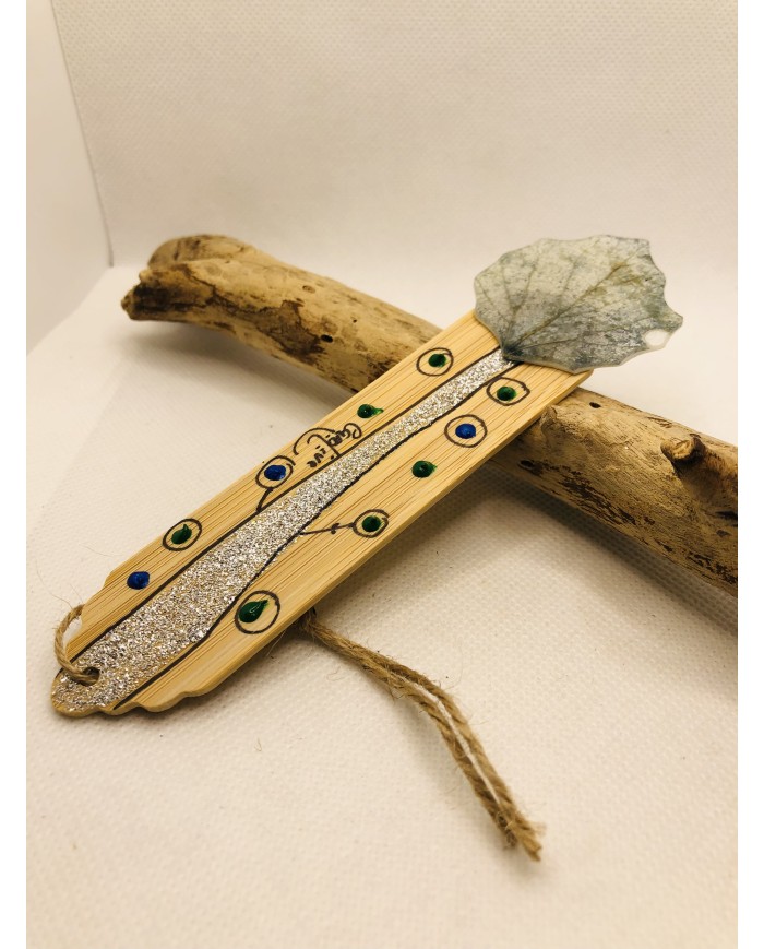 Marcapáginas de hoja natural