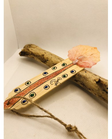 Marcapáginas de hoja de álamo