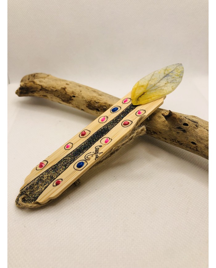 Marcapáginas de hoja natural artesano