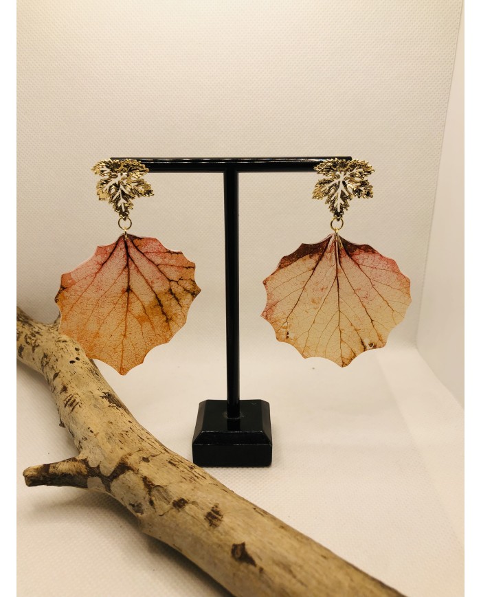 EDICIÓN LIMITADA pendientes de hoja natural artesanos