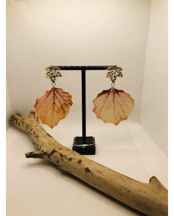 EDICIÓN LIMITADA pendientes de hoja natural artesanos