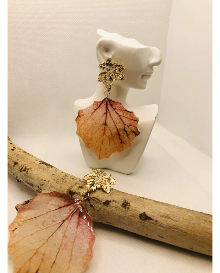 EDICIÓN LIMITADA pendientes de hoja natural artesanos