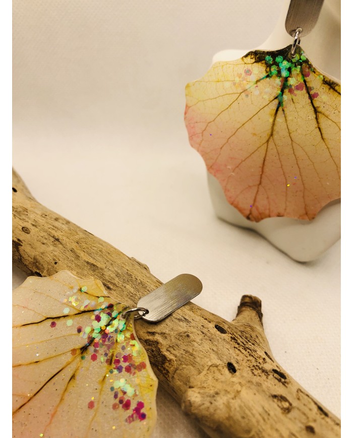 EDICIÓN LIMITADA pendientes de hoja natural artesanos