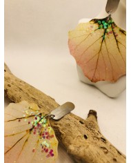 EDICIÓN LIMITADA pendientes de hoja natural artesanos