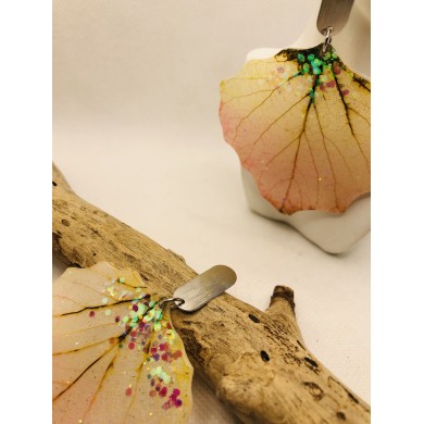 EDICIÓN LIMITADA pendientes de hoja natural artesanos