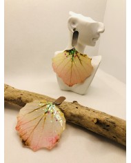 EDICIÓN LIMITADA pendientes de hoja natural artesanos