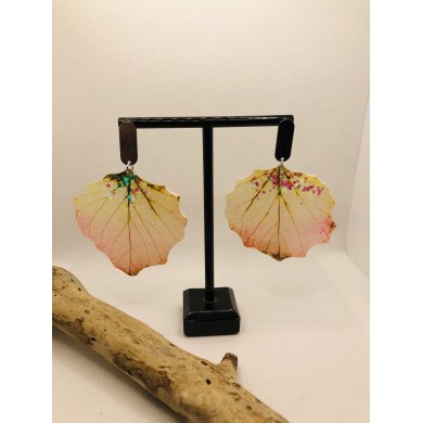 EDICIÓN LIMITADA pendientes de hoja natural artesanos