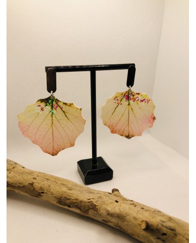 EDICIÓN LIMITADA pendientes de hoja natural artesanos
